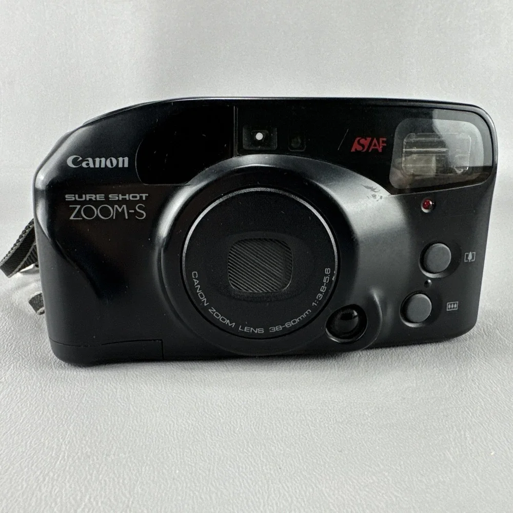 Canon Sure Shot Zoom-S Black Point & Shoot 35mm Film Camera Untested Parts Repai